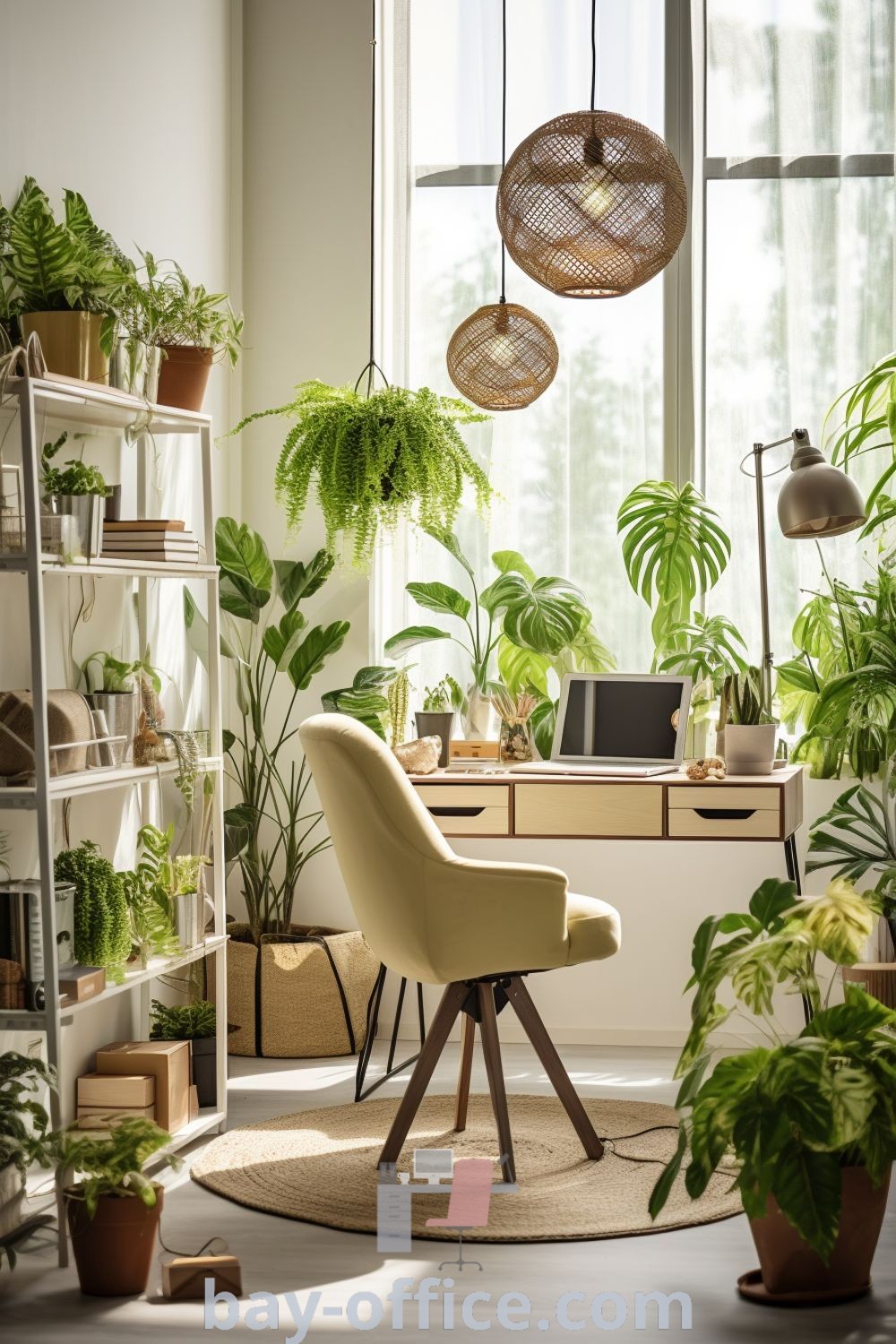 Cozy home office decor featuring stylish furniture and inspiring design trends for small spaces. Perfect for apartment living and enhancing productivity, with tips for budget-friendly decorating ideas at bay-office.com.