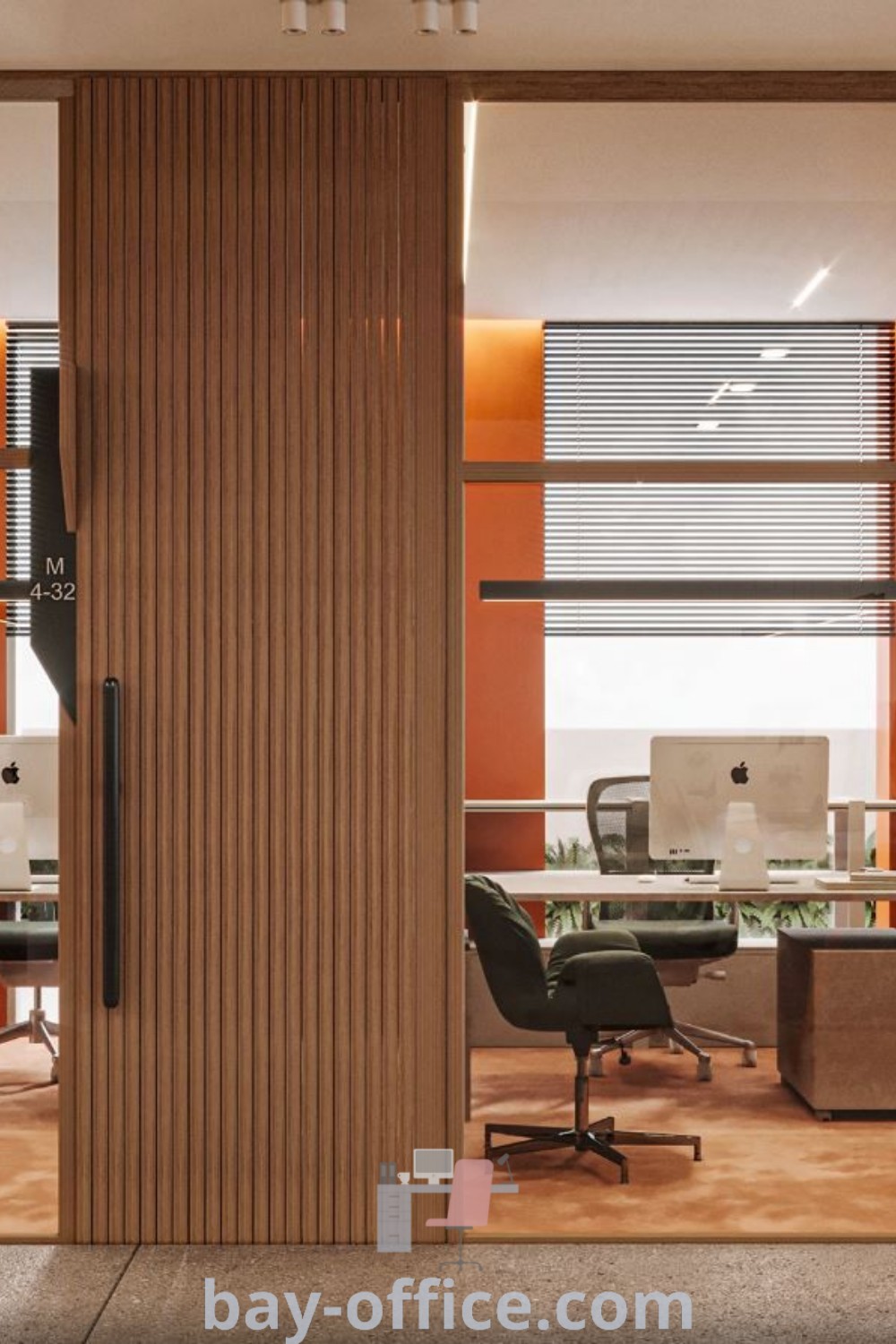 Modern office fit out featuring two desks and chairs in front of glass doors, showcasing open office design and private office interior ideas. Perfect for enhancing productivity with inspiring decor ideas that maximize space. Explore more design trends at bay-office.com.