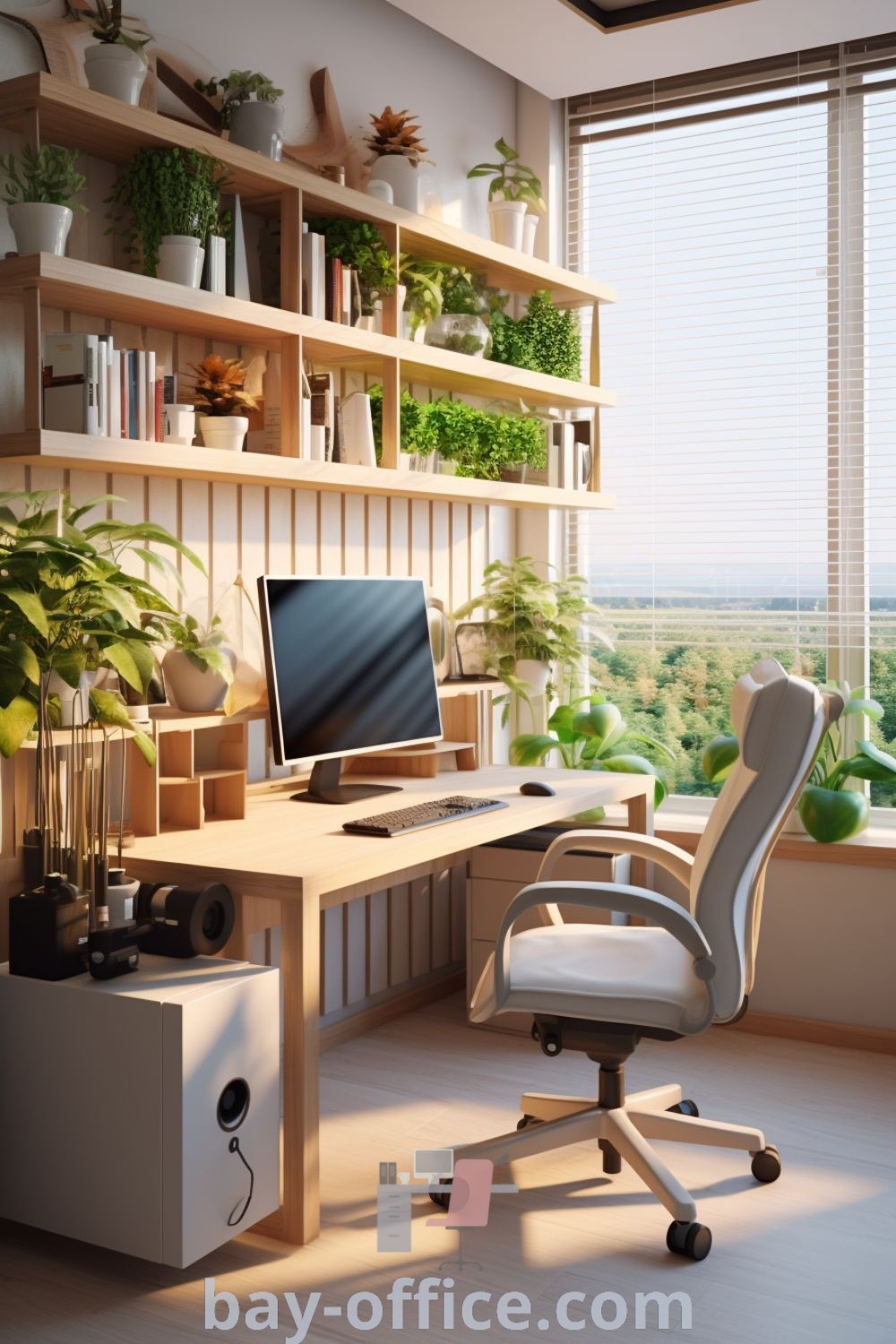 Cozy home office design for two, featuring modern decor and inspiring ideas that boost productivity. Ideal for small spaces and home offices, this setup offers design tips for creating a welcoming workspace. Discover more at bay-office.com.